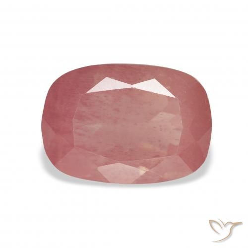 3.53ct Natural Rosado rojizo Labradorita Andesina, Forma Cojín, Transparente