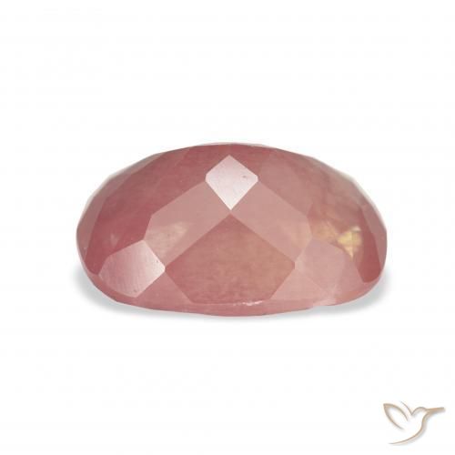 Labradorita Andesina Rosado rojizo natural de 3.53 ct, Forma Cojín, Transparente