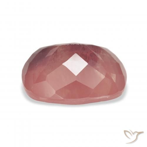 Labradorita Andesina Naranja rojizo pálido natural de 6.19 ct, Forma Cojín, Transparente
