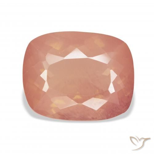 10.14ct Natural Naranja rojizo claro Labradorita Andesina, Forma Cojín, Transparente