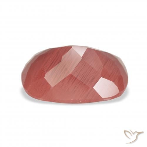 Labradorita Andesina Rojo sangre natural de 3.61 ct, Forma Cojín, Translúcido