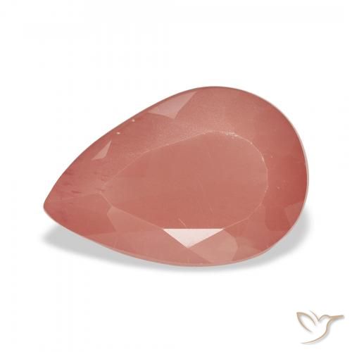2.81ct Natural Naranja rojizo pálido Labradorita Andesina, En forma de pera, Translúcido