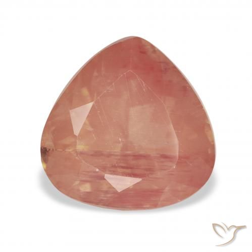 3.16ct Natural Rojo medio Labradorita Andesina, En forma de pera, Transparente