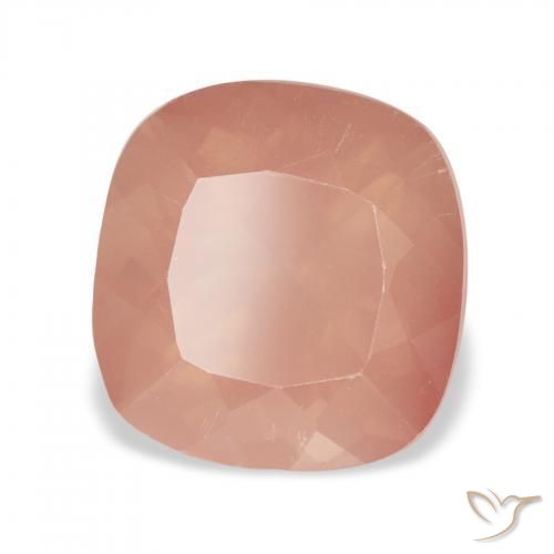 Labradorita Andesina Rosado medio natural de 3.08 ct, Forma Cojín, Transparente