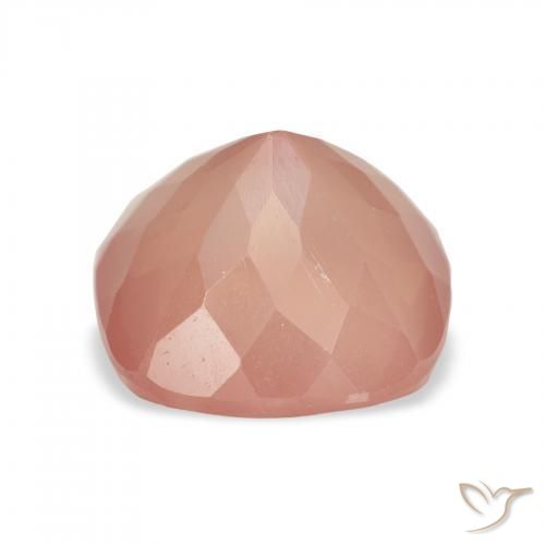Labradorita Andesina Rosado medio natural de 3.08 ct, Forma Cojín, Transparente