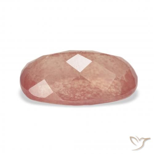 Labradorita Andesina Naranja rojizo natural de 3.02 ct, Forma Cojín, Transparente