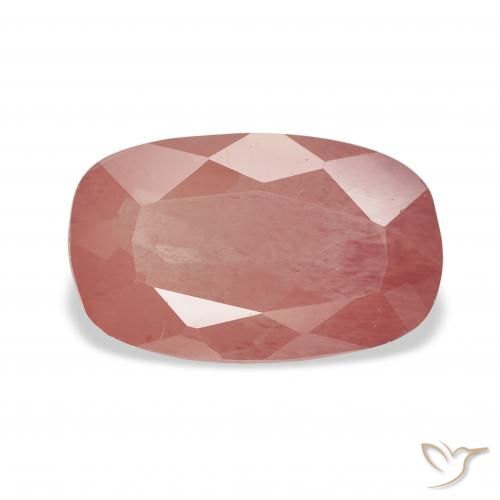 2.96ct Natural Rojo medio Labradorita Andesina, Forma Cojín, Transparente