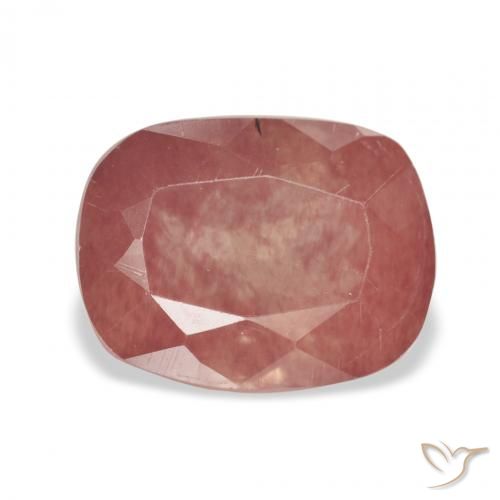 3.23ct Natural Rojo medio Labradorita Andesina, Forma Cojín, Transparente