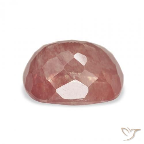 Labradorita Andesina Rojo medio natural de 3.23 ct, Forma Cojín, Transparente