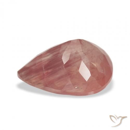 Labradorita Andesina Rojo medio natural de 2.80 ct, En forma de pera, Transparente