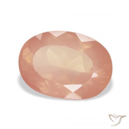 Labradorita Andesina Naranja rojizo claro natural de 3.35 ct, Ovalada, Transparente