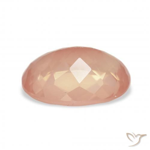Labradorita Andesina Naranja rojizo claro natural de 3.35 ct, Ovalada, Transparente