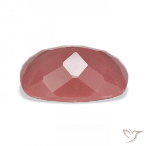 Labradorita Andesina Naranja rojizo pálido natural de 6.11 ct, Forma Cojín, Translúcido