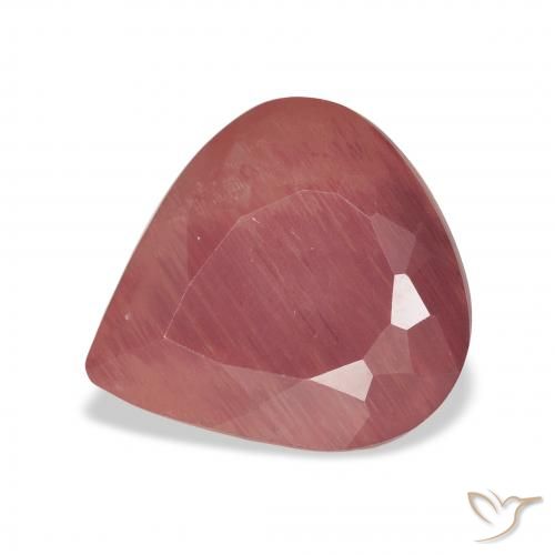 4.57ct Natural Rojo medio Labradorita Andesina, En forma de pera, Translúcido