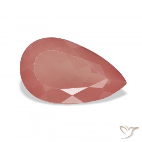 Labradorita Andesina Rojo medio natural de 3.64 ct, En forma de pera, Transparente