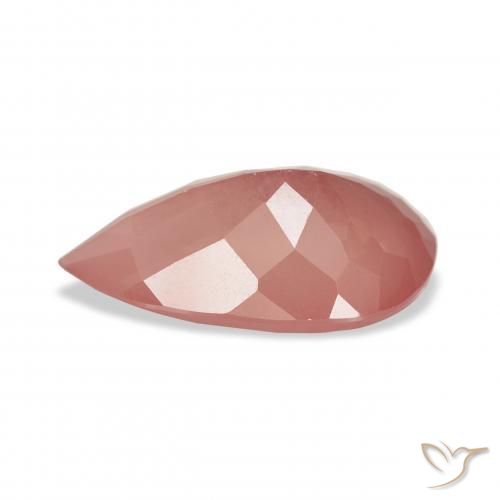 Labradorita Andesina Rojo medio natural de 3.64 ct, En forma de pera, Transparente