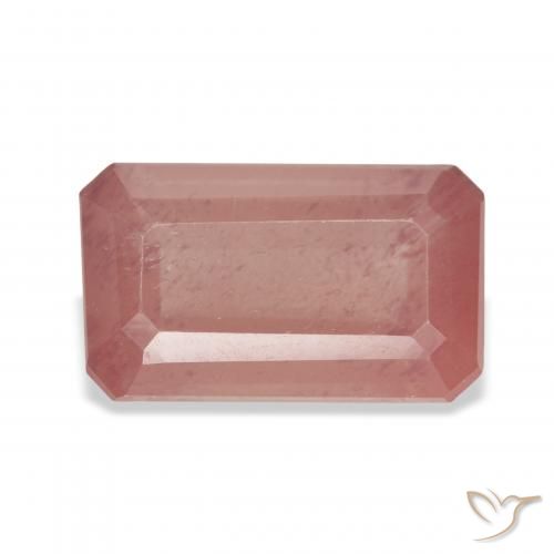 4.32ct Natural Naranja rojizo pálido Labradorita Andesina, corte esmeralda, Transparente