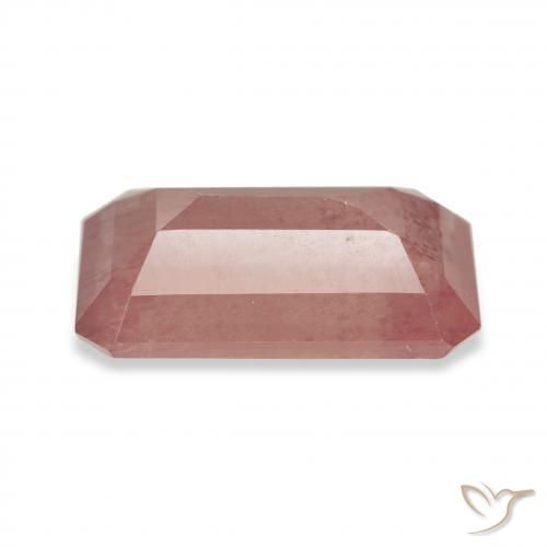 Labradorita Andesina Naranja rojizo pálido natural de 4.32 ct, Corte Octágono / Esmeralda, Transparente