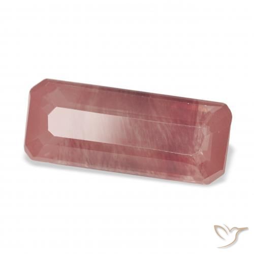 Labradorita Andesina Roja Anaranjada natural de 3.88 ct, Corte Octágono / Esmeralda, Transparente
