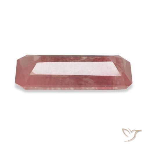 Labradorita Andesina Roja Anaranjada natural de 3.88 ct, Corte Octágono / Esmeralda, Transparente