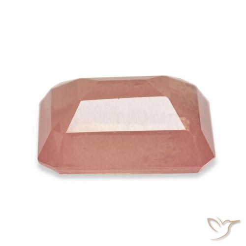 Labradorita Andesina Naranja rojizo pálido natural de 7.64 ct, Corte Octágono / Esmeralda, Transparente
