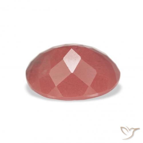 Labradorita Andesina Rojo medio natural de 2.96 ct, Ovalada, Translúcido