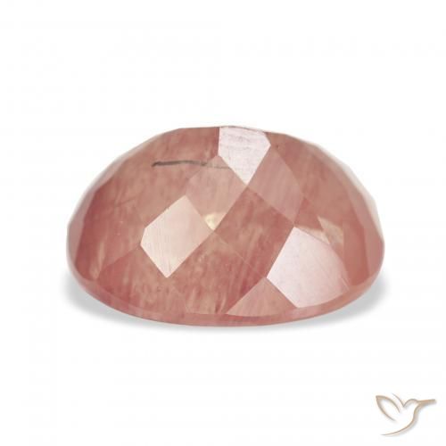 Labradorita Andesina Rosado frambuesa natural de 3.67 ct, Forma Cojín, Transparente