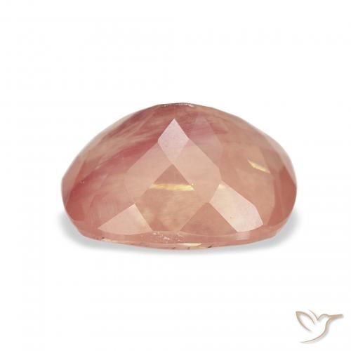 Labradorita Andesina Rosado medio natural de 3.13 ct, Forma Cojín, Transparente