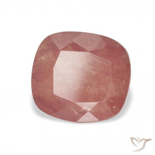 Labradorita Andesina Rosa rosado natural de 2.46 ct, Forma Cojín, Transparente