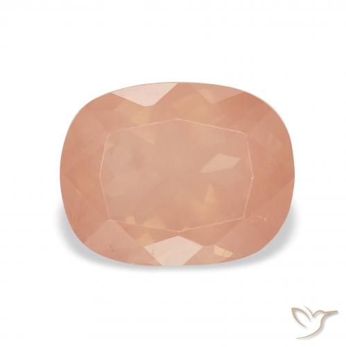 2.28ct Natural Naranja rojizo claro Labradorita Andesina, Forma Cojín, Transparente