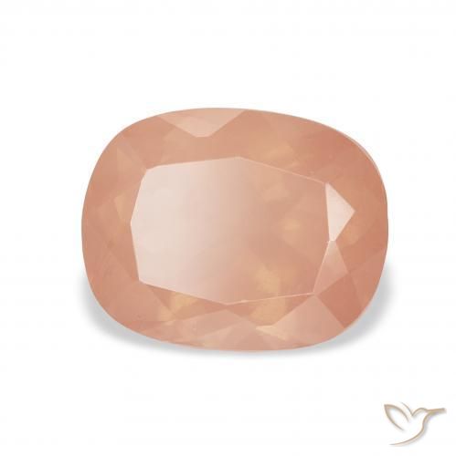 Labradorita Andesina Naranja rojizo claro natural de 2.28 ct, Forma Cojín, Transparente