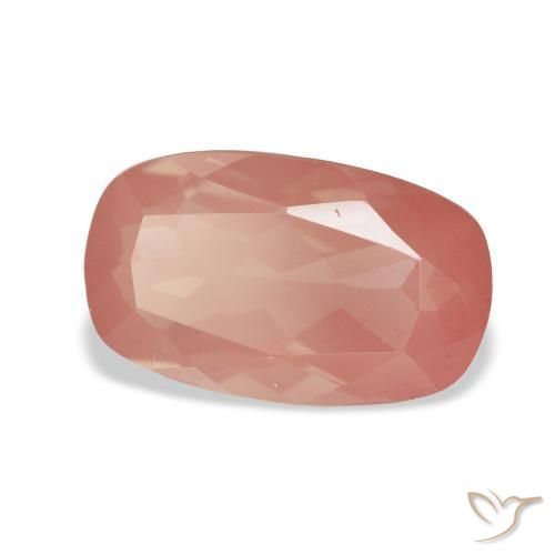 Labradorita Andesina Rosado frambuesa natural de 3.22 ct, Forma Cojín, Transparente