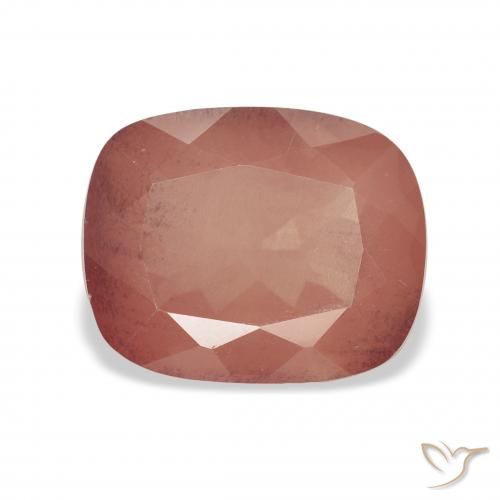 3.83ct Natural Rosado medio Labradorita Andesina, Forma Cojín, Transparente