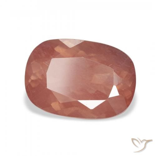 Labradorita Andesina Rosado frambuesa natural de 2.89 ct, Forma Cojín, Transparente