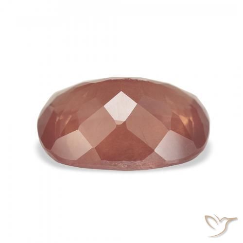 Labradorita Andesina Rosado frambuesa natural de 2.89 ct, Forma Cojín, Transparente