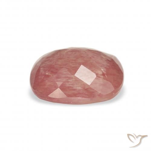 Labradorita Andesina Rosado frambuesa natural de 1.33 ct, Forma Cojín, Transparente