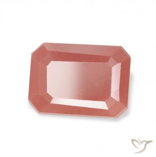 Labradorita Andesina Rojo medio natural de 1.83 ct, Corte Octágono / Esmeralda, Translúcido