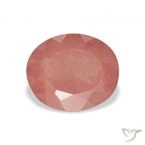 2.25ct Natural Naranja rojizo pálido Labradorita Andesina, Ovalada, Translúcido