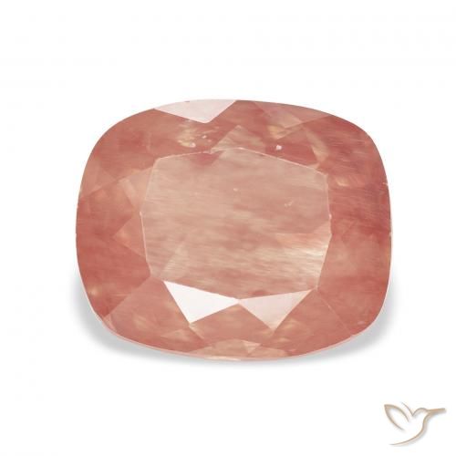 2.68ct Natural Rojo medio Labradorita Andesina, Forma Cojín, Transparente