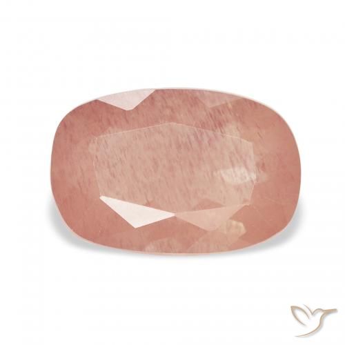 2.58ct Natural Rosado medio Labradorita Andesina, Forma Cojín, Transparente
