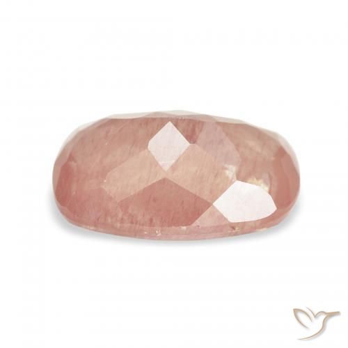 Labradorita Andesina Rosado medio natural de 2.58 ct, Forma Cojín, Transparente