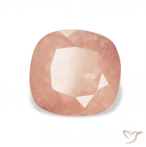 Labradorita Andesina Rosado anaranjado claro natural de 2.35 ct, Forma Cojín, Transparente