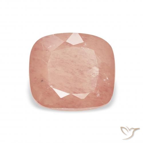 1.50ct Rosado claro Labradorita Andesina, Forma Cojín, Transparente