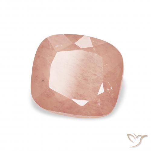 Labradorita Andesina Rosado claro natural de 1.50 ct, Forma Cojín, Transparente