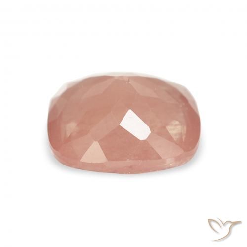 Labradorita Andesina Rosado claro natural de 1.50 ct, Forma Cojín, Transparente