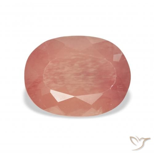 3.47ct Rosado medio Labradorita Andesina, Ovalada, Transparente