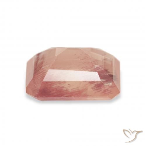 Labradorita Andesina Rosado pomelo natural de 3.27 ct, Corte Octágono / Esmeralda, Transparente
