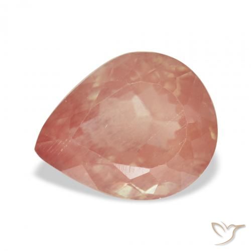 3.24ct Natural Rojo medio Labradorita Andesina, En forma de pera, Transparente
