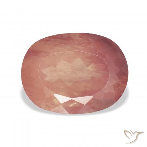 5.76ct Natural Rojo medio Labradorita Andesina, Forma Cojín, Transparente