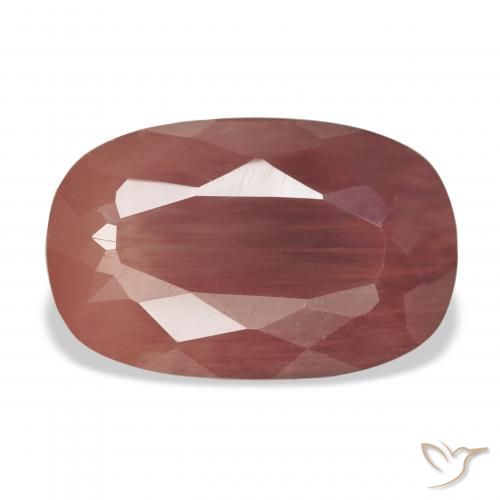 5.56ct Natural Rojo sangría Labradorita Andesina, Forma Cojín, Translúcido